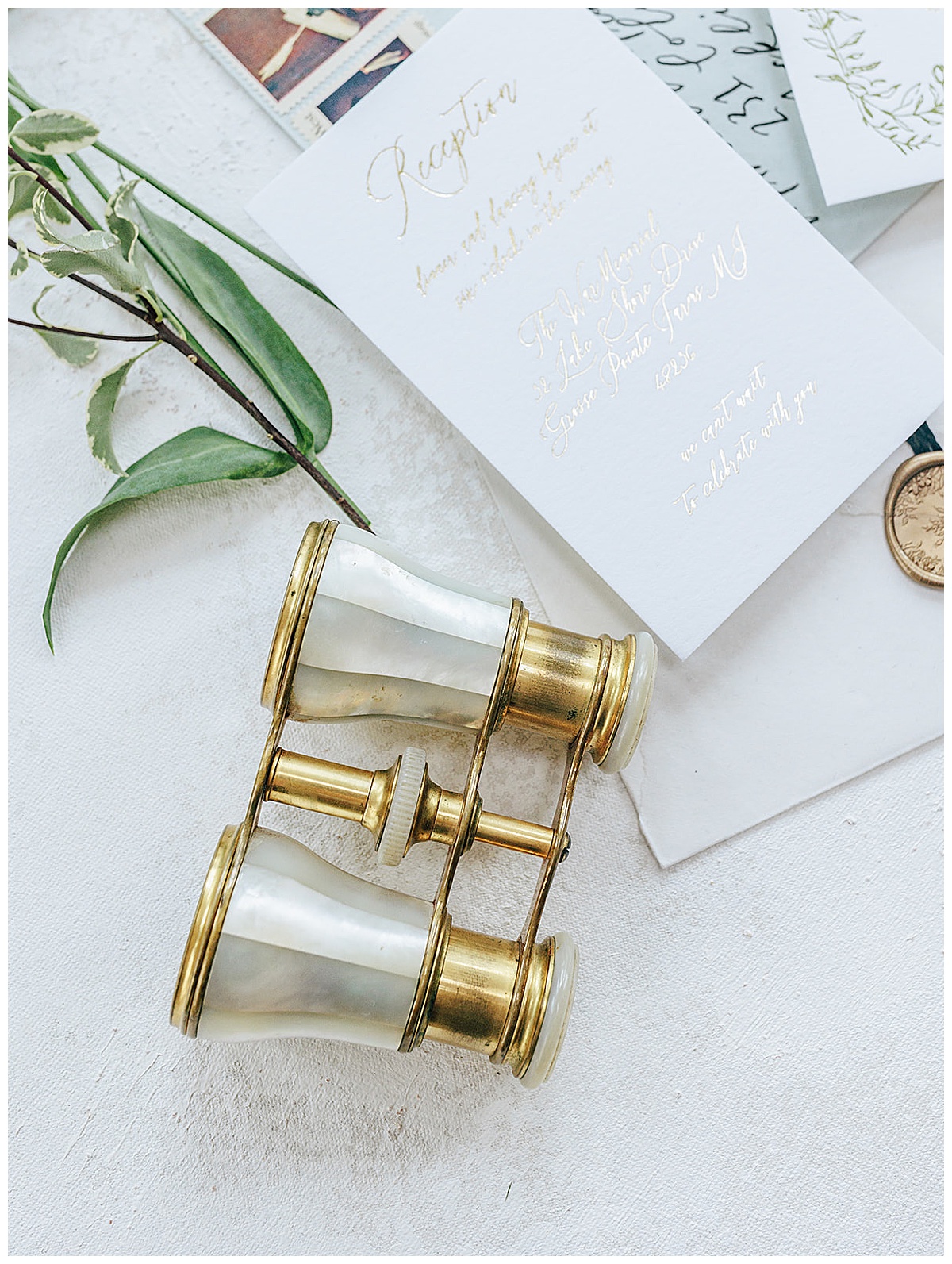 Stunning wedding invitation suite details for Kayla Bouren Photography