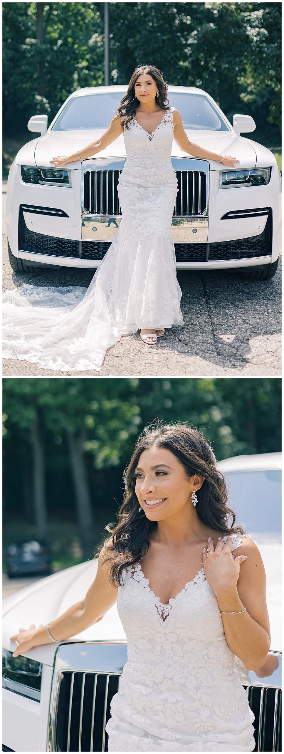 Gorgeous bride smiles big for  Detroit Wedding Photographer