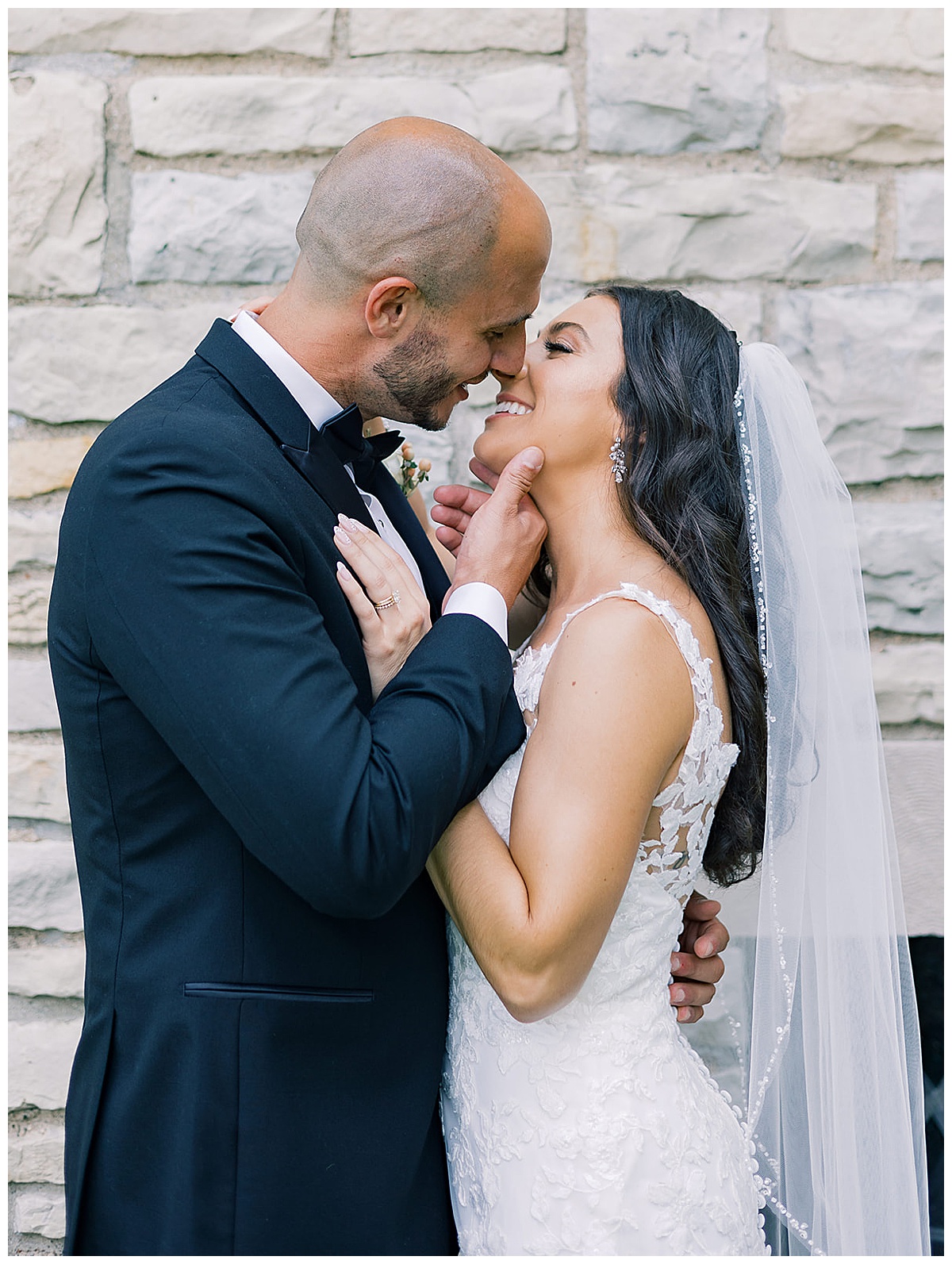 Husband and wife share a kiss for Detroit Wedding Photographer