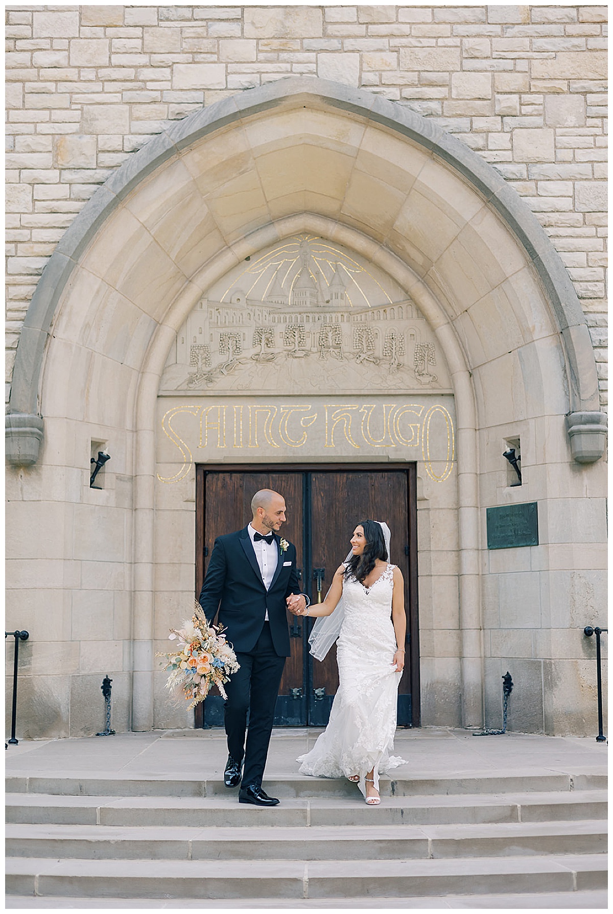 Coupe walk hand in hand together for  Detroit Wedding Photographer