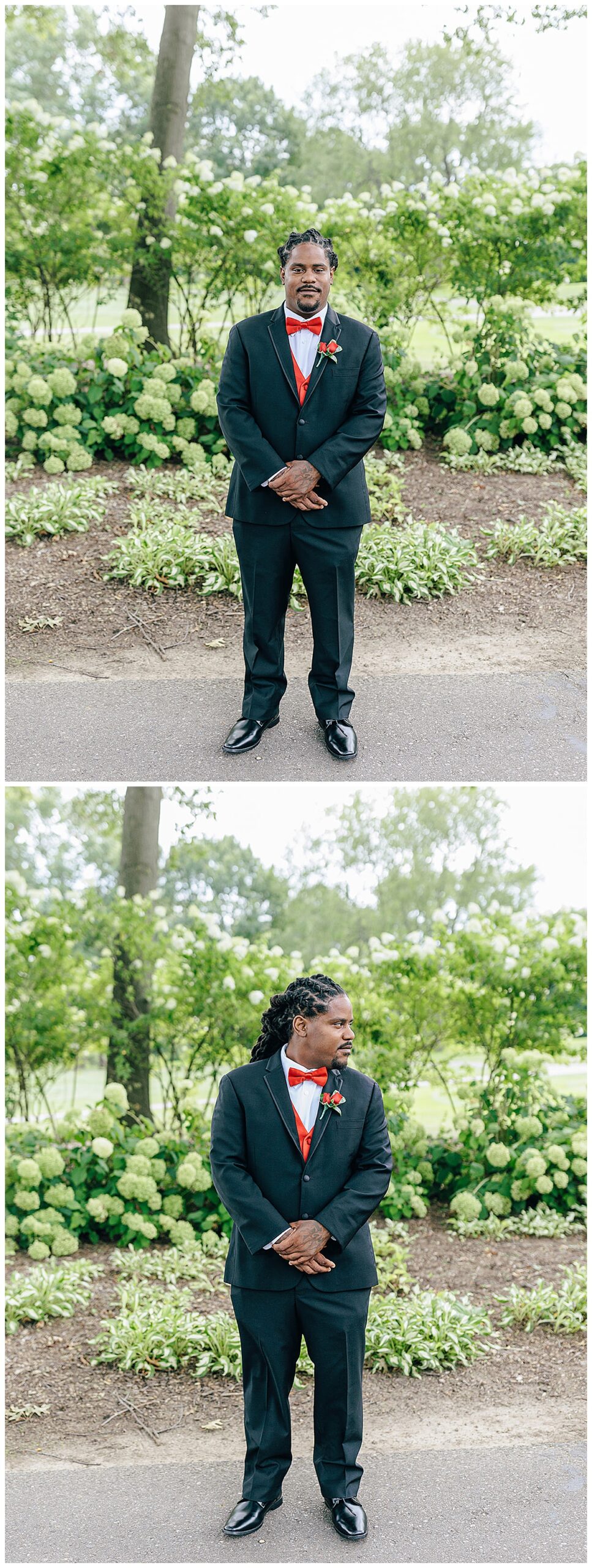 Groom stands ready for Detroit Wedding Photographer