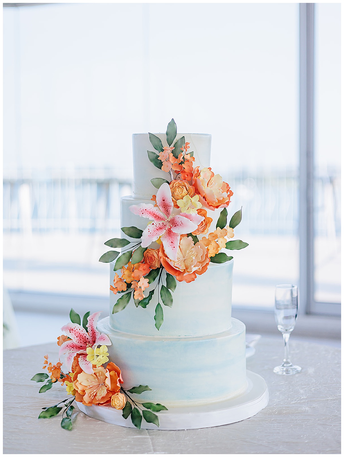 Beautiful wedding cake for Kayla Bouren Photography