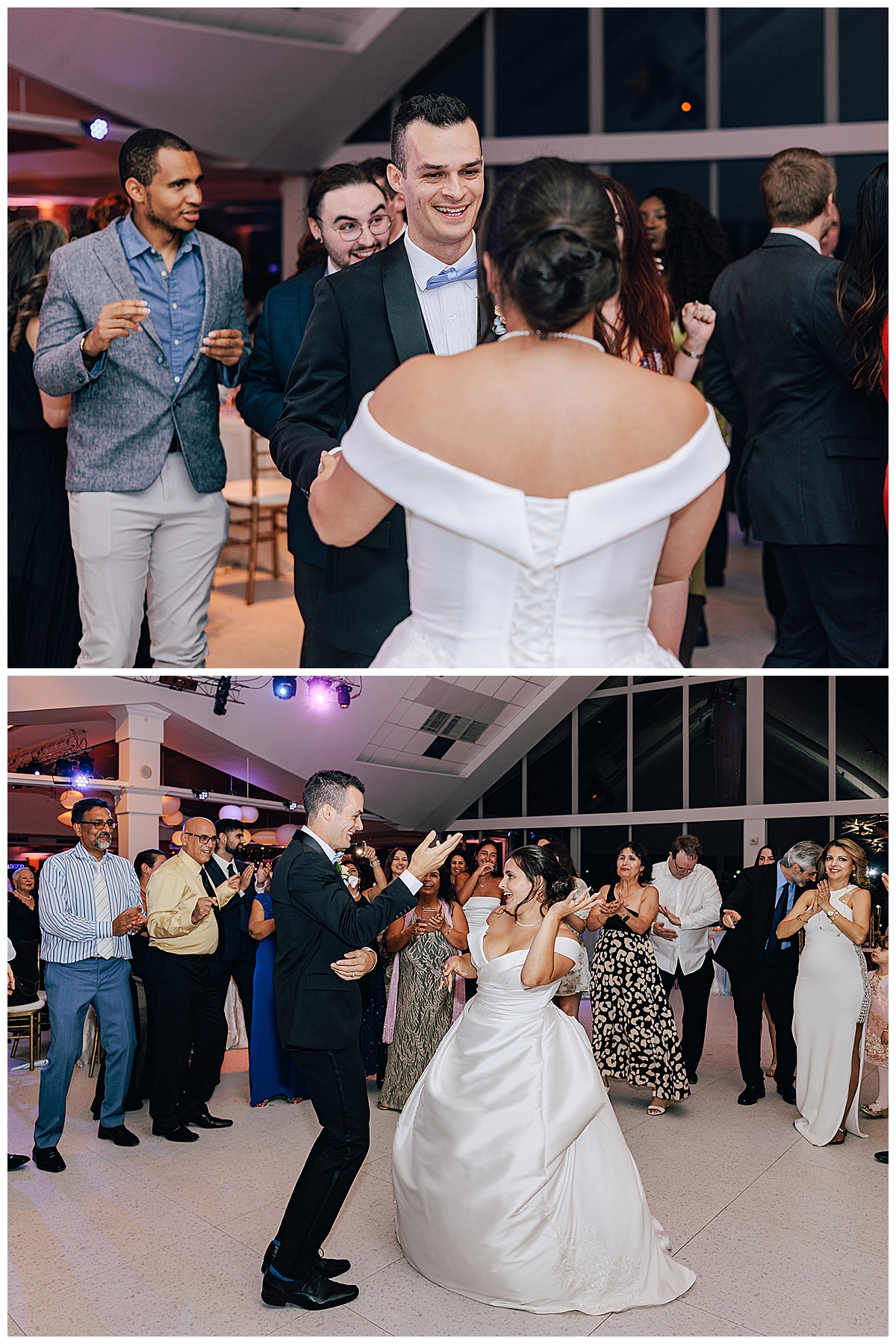 Couple dance together for Luxury Wedding at Roostertail