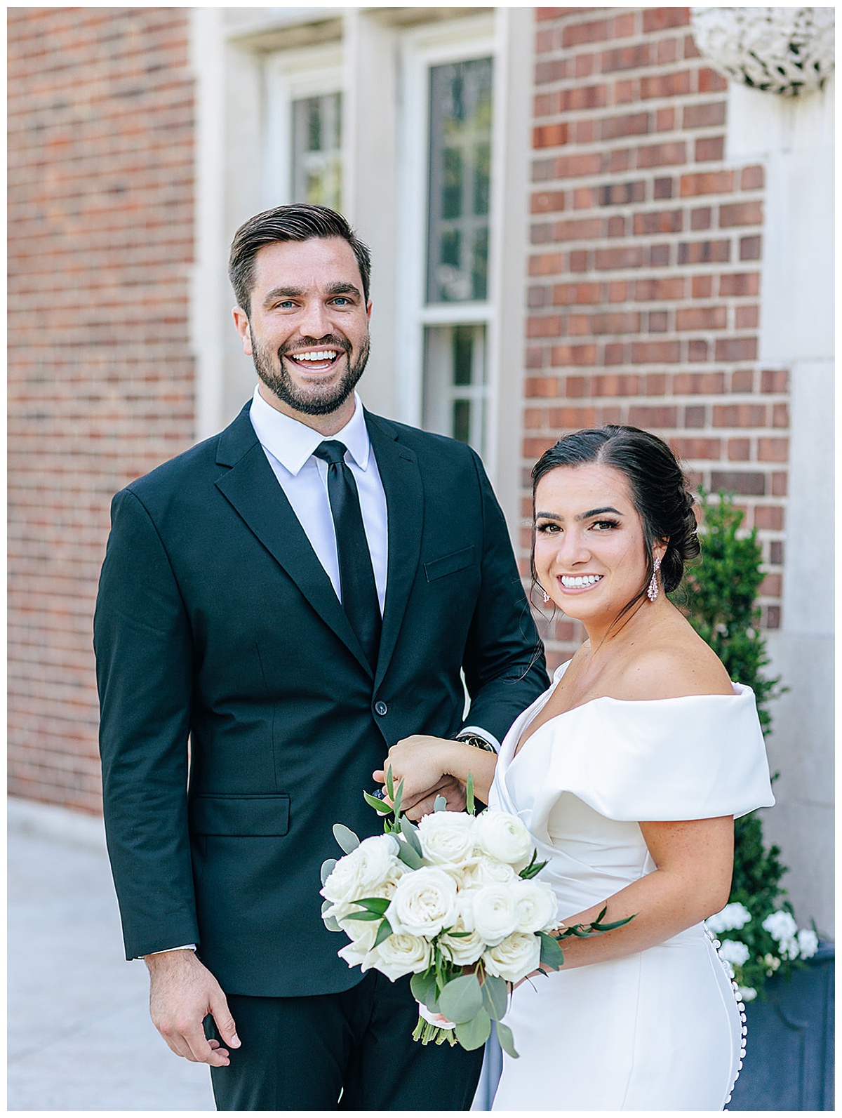 Husband and wife smile big for Yacht Charter Wedding 