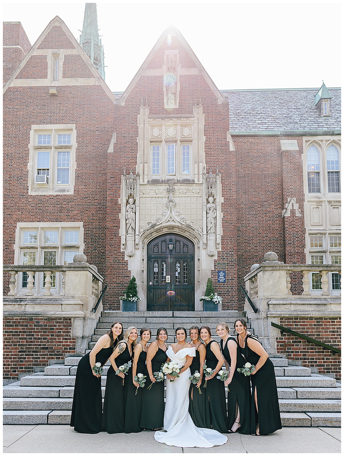 Bridesmaids smile together for Detroit Wedding Photographer 