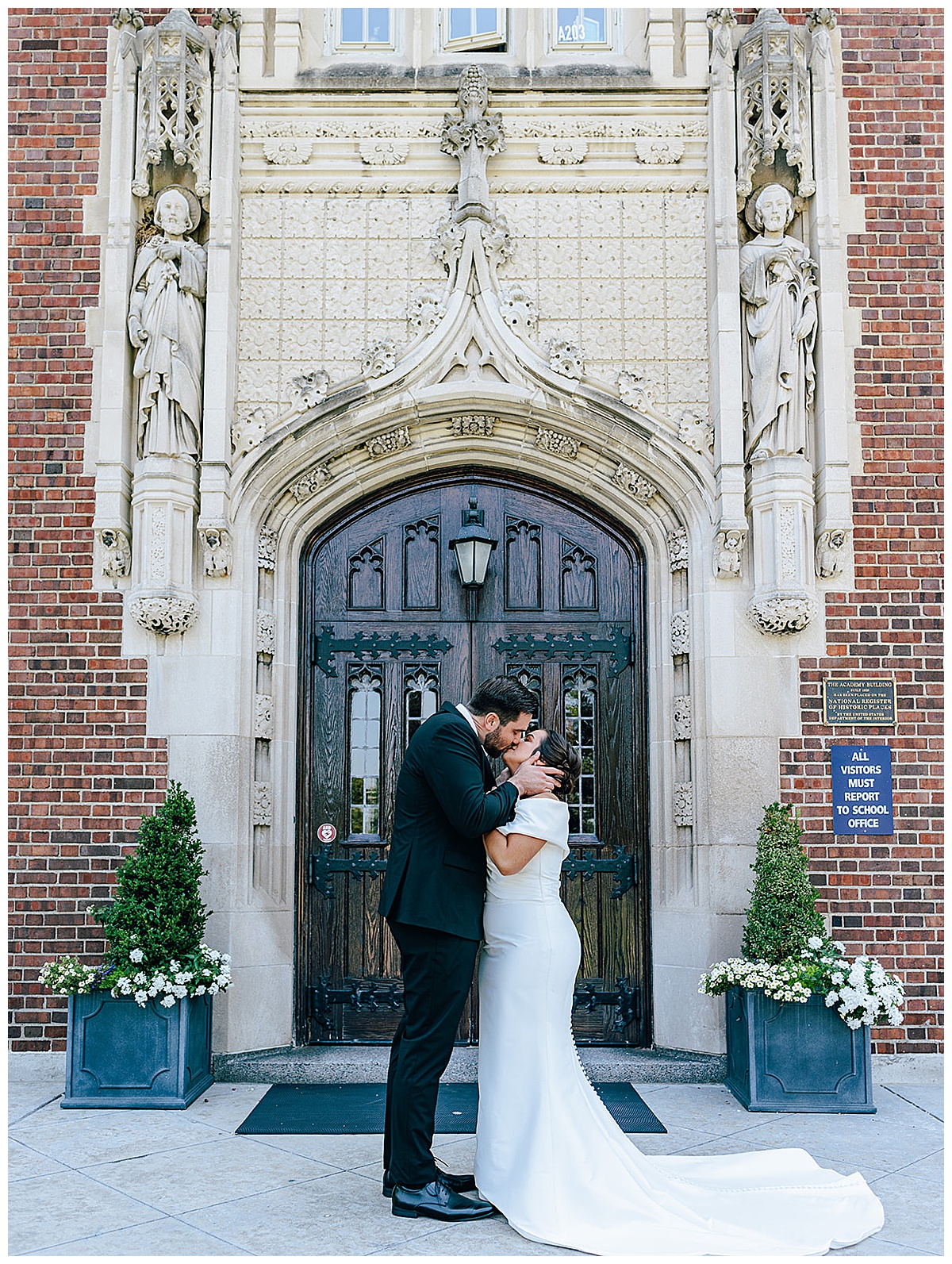 Husband and wife share a kiss for Kayla Bouren Photography