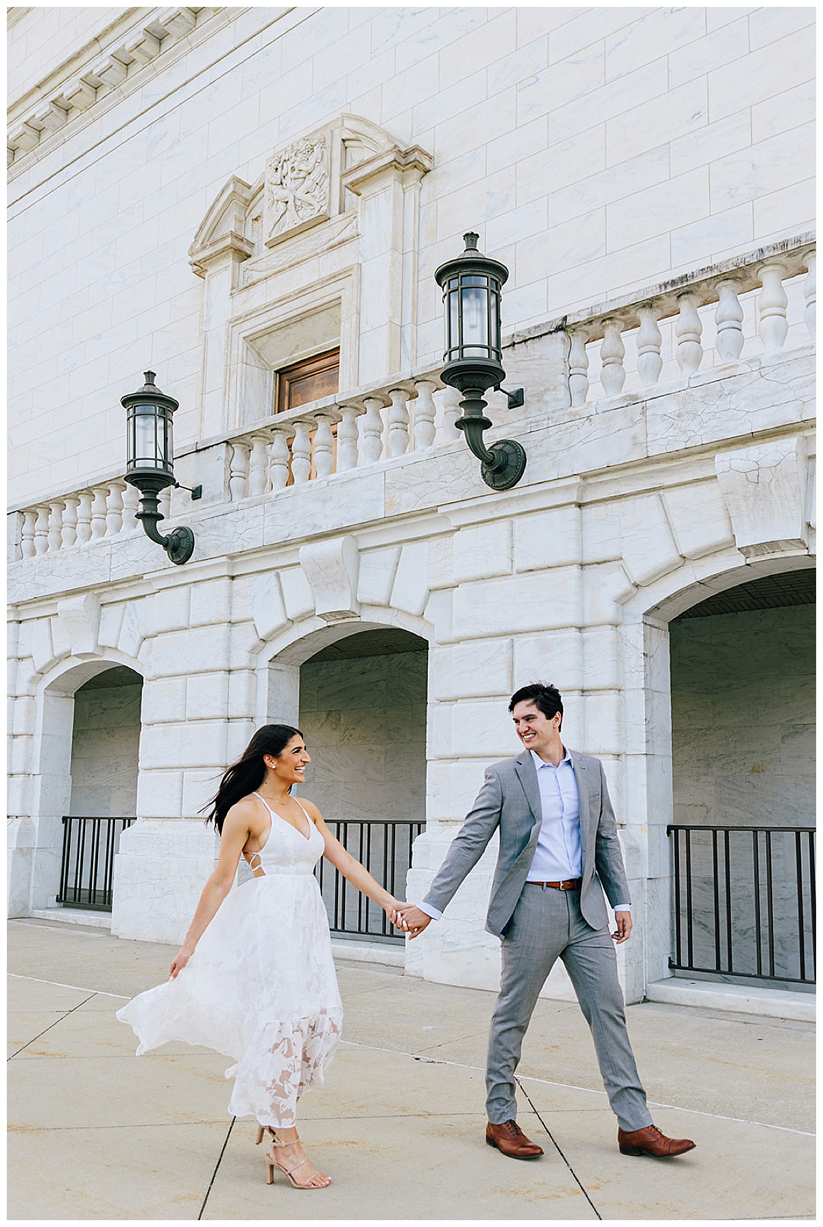 Couple walk together for Detroit Wedding Photographer