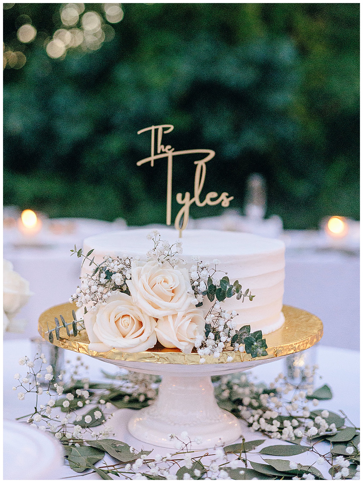 Simple wedding day cake for Kayla Bouren Photography