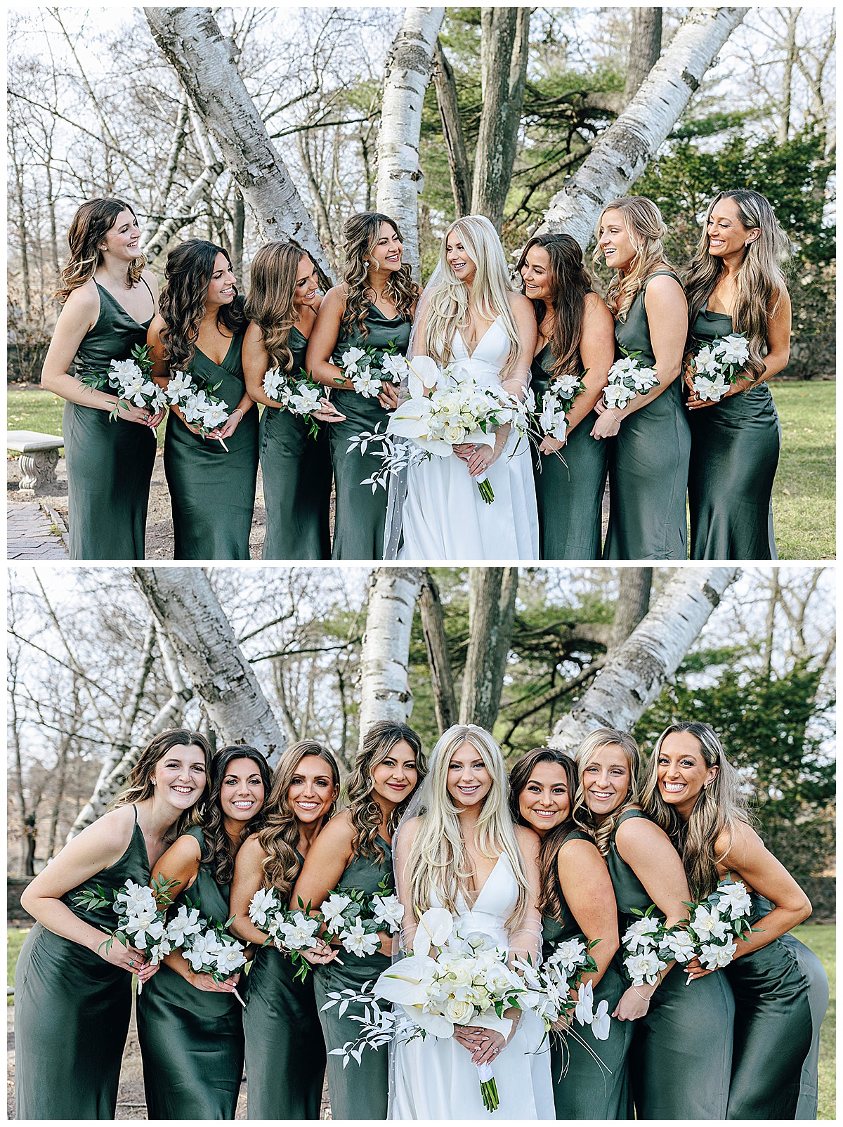 Bridesmaids celebrate with bride for Detroit Wedding Photographer